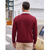 COOFANDY Mens V Neck Dress Sweater Knit Long Sleeve Slim Fit Sweaters Fashion Pullover Sweater(Wine Red)