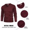 COOFANDY Mens V Neck Dress Sweater Knit Long Sleeve Slim Fit Sweaters Fashion Pullover Sweater(Wine Red and Black)