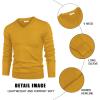 COOFANDY Mens V Neck Dress Sweater Knit Long Sleeve Slim Fit Sweaters Fashion Pullover Sweater(Yellow)
