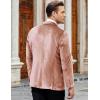 COOFANDY Men’s Velvet Blazer Notched Lapel Velour Suit Jacket One Button Tuxedo Jackets for Wedding Prom Party Dinner(Beige Pink)