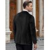 COOFANDY Men’s Velvet Blazer Notched Lapel Velour Suit Jacket One Button Tuxedo Jackets for Wedding Prom Party Dinner(Black)