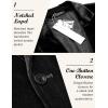 COOFANDY Men’s Velvet Blazer Notched Lapel Velour Suit Jacket One Button Tuxedo Jackets for Wedding Prom Party Dinner(Black)