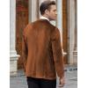COOFANDY Men’s Velvet Blazer Notched Lapel Velour Suit Jacket One Button Tuxedo Jackets for Wedding Prom Party Dinner(Brown)
