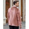 COOFANDY Men’s Velvet Blazer Notched Lapel Velour Suit Jacket One Button Tuxedo Jackets for Wedding Prom Party Dinner(Pink)