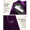COOFANDY Men’s Velvet Blazer Notched Lapel Velour Suit Jacket One Button Tuxedo Jackets for Wedding Prom Party Dinner(Purple)