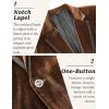 COOFANDY Men’s Velvet Blazer One Button Velour Tuxedo Jacket Notched Lapel Suit Jackets for Prom Wedding Party Dinner(Brown)