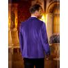 COOFANDY Men’s Velvet Blazer One Button Velour Tuxedo Jacket Notched Lapel Suit Jackets for Prom Wedding Party Dinner(Dark Purple)