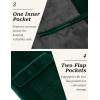 COOFANDY Men’s Velvet Blazer One Button Velour Tuxedo Jacket Notched Lapel Suit Jackets for Prom Wedding Party Dinner(Green)