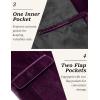 COOFANDY Men’s Velvet Blazer One Button Velour Tuxedo Jacket Notched Lapel Suit Jackets for Prom Wedding Party Dinner(Purple)
