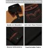 COOFANDY Men’s Western Cowboy Shirt Embroidered Long Sleeve Slim Fit Casual Cotton Button Down Hippie Shirts with Pockets(Black)
