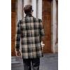 COOFANDY Men’s Wool Blend Coat with Detachable Plaid Scarfs Notched Collar Single Breasted Pea Coat Trench Overcoat(Khaki Plaid)
