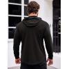 COOFANDY Men’s Workout Sweatshirts Long Sleeve Muscle Fit Athletic Gym Hoodies Pullover(1 Black)