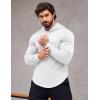 COOFANDY Men’s Workout Sweatshirts Long Sleeve Muscle Fit Athletic Gym Hoodies Pullover(1 White)