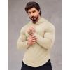 COOFANDY Men’s Workout Sweatshirts Long Sleeve Muscle Fit Athletic Gym Hoodies Pullover(Beige)