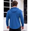 COOFANDY Men’s Workout Sweatshirts Long Sleeve Muscle Fit Athletic Gym Hoodies Pullover(Blue 1)
