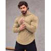 COOFANDY Men’s Workout Sweatshirts Long Sleeve Muscle Fit Athletic Gym Hoodies Pullover(Khaki)