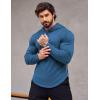 COOFANDY Men’s Workout Sweatshirts Long Sleeve Muscle Fit Athletic Gym Hoodies Pullover(Navy)