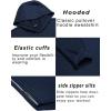 COOFANDY Men’s Workout Sweatshirts Long Sleeve Muscle Fit Athletic Gym Hoodies Pullover(Navy Blue)