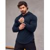 COOFANDY Men’s Workout Sweatshirts Long Sleeve Muscle Fit Athletic Gym Hoodies Pullover(Navy Blue)