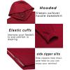 COOFANDY Men’s Workout Sweatshirts Long Sleeve Muscle Fit Athletic Gym Hoodies Pullover(Wine Red 1)