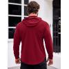 COOFANDY Men’s Workout Sweatshirts Long Sleeve Muscle Fit Athletic Gym Hoodies Pullover(Wine Red 1)
