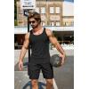 COOFANDY Men’s Workout Tank Top Ribbed Knit Sleeveless Gym Muscle T Shirts Bodybuilding Tee(Black(1 Pcs))