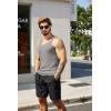 COOFANDY Men’s Workout Tank Top Ribbed Knit Sleeveless Gym Muscle T Shirts Bodybuilding Tee(Black/Light Grey (2 Pcs))