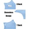 COOFANDY Men’s Workout Tank Top Ribbed Knit Sleeveless Gym Muscle T Shirts Bodybuilding Tee(Light Grey/Light Blue (2 Pcs))