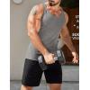 COOFANDY Men’s Workout Tank Top Ribbed Knit Sleeveless Gym Muscle T Shirts Bodybuilding Tee(Medium Grey(1 Pcs))