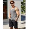 COOFANDY Men’s Workout Tank Top Ribbed Knit Sleeveless Gym Muscle T Shirts Bodybuilding Tee(Medium Grey(1 Pcs))