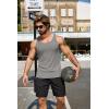 COOFANDY Men’s Workout Tank Top Ribbed Knit Sleeveless Gym Muscle T Shirts Bodybuilding Tee(Medium Grey(1 Pcs))