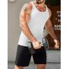 COOFANDY Men’s Workout Tank Top Ribbed Knit Sleeveless Gym Muscle T Shirts Bodybuilding Tee(White(1 Pcs))