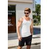 COOFANDY Men’s Workout Tank Top Ribbed Knit Sleeveless Gym Muscle T Shirts Bodybuilding Tee(White(1 Pcs))