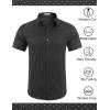 COOFANDY Mens Wrinkle Free Dress Shirt Polka Dot Short Sleeve Button Down Business Casual Shirts(Black-polka Dots)
