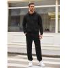 COOFANDY Sweatsuits for Men 2 Piece tracksuit Sets Full Zip Hoodie Sweatpants for Men Casual Sports Jogging Suits S-4XL(Black)