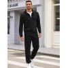 COOFANDY Sweatsuits for Men 2 Piece tracksuit Sets Full Zip Hoodie Sweatpants for Men Casual Sports Jogging Suits S-4XL(Black)