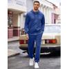 COOFANDY Sweatsuits for Men 2 Piece tracksuit Sets Full Zip Hoodie Sweatpants for Men Casual Sports Jogging Suits S-4XL(Blue)