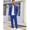 COOFANDY Sweatsuits for Men 2 Piece tracksuit Sets Full Zip Hoodie Sweatpants for Men Casual Sports Jogging Suits S-4XL(Blue)