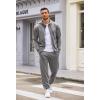 COOFANDY Sweatsuits for Men 2 Piece tracksuit Sets Full Zip Hoodie Sweatpants for Men Casual Sports Jogging Suits S-4XL(Grey)