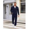 COOFANDY Sweatsuits for Men 2 Piece tracksuit Sets Full Zip Hoodie Sweatpants for Men Casual Sports Jogging Suits S-4XL(Navy Blue)