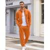 COOFANDY Sweatsuits for Men 2 Piece tracksuit Sets Full Zip Hoodie Sweatpants for Men Casual Sports Jogging Suits S-4XL(Safety Orange)