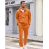 COOFANDY Sweatsuits for Men 2 Piece tracksuit Sets Full Zip Hoodie Sweatpants for Men Casual Sports Jogging Suits S-4XL(Safety Orange)