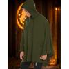 COOFANDY Unisex Casual Hooded Poncho Cape Cloak Fashion Coat Hoodie Pullover with Pocket(Army Green)