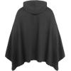 COOFANDY Unisex Casual Hooded Poncho Cape Cloak Fashion Coat Hoodie Pullover with Pocket(Dark Grey)