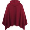 COOFANDY Unisex Casual Hooded Poncho Cape Cloak Fashion Coat Hoodie Pullover with Pocket(Red)