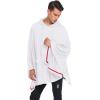 COOFANDY Unisex Casual Hooded Poncho Cape Cloak Fashion Coat Hoodie Pullover with Pocket(White)