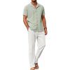 Sage Green Shirt/White Pants