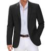 COOFANDY Men Casual Blazer Sport Coats Slim Fit Lightweight Business Two Button Suit Jackets(Black)