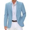 COOFANDY Men Casual Blazer Sport Coats Slim Fit Lightweight Business Two Button Suit Jackets(Light Blue)