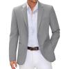 COOFANDY Men Casual Blazer Sport Coats Slim Fit Lightweight Business Two Button Suit Jackets(Light Grey)